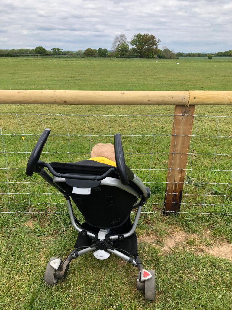 My son watching from the side