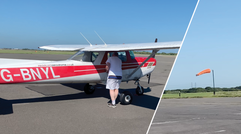 Gusty departure from Lydd