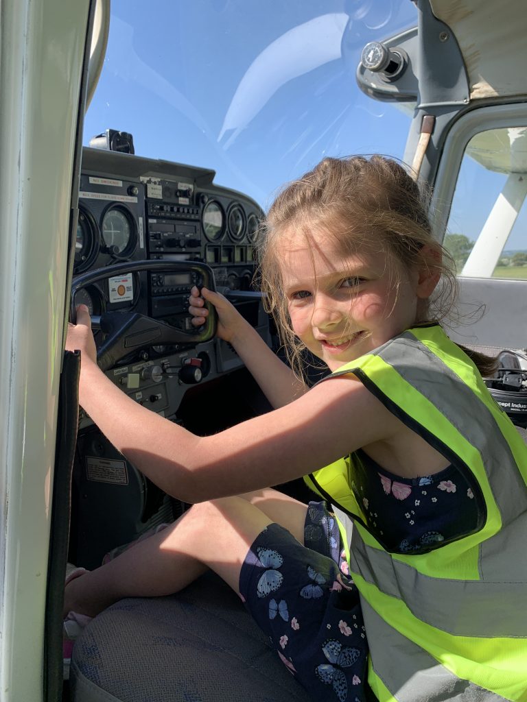 Seren in cockpit